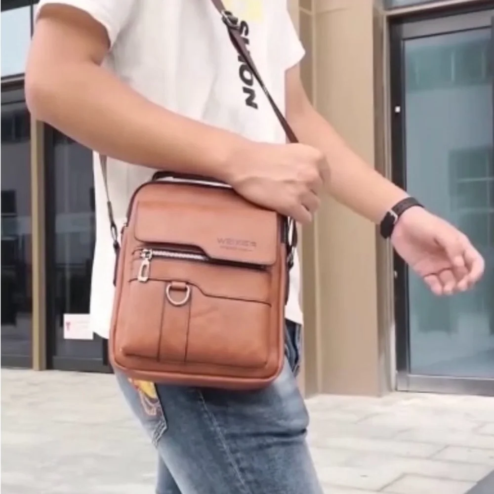 Brown Leather Men's Bag